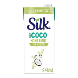 Alimento líquido de coco Silk  monk fruit sin azúcar 946 ml