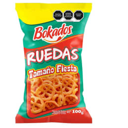 Botana Bokados Ruedas tamaño fiesta con jalapeño y crema 100 g