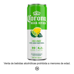 Bebida alcohólica preparada Corona Agua Rifada lima y limón 355 ml