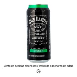 Bebida alcohólica preparada Jack Daniels  Ginger 473 ml