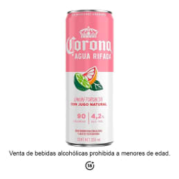 Bebida alcohólica preparada Corona Agua Rifada limón y toronja 355 ml