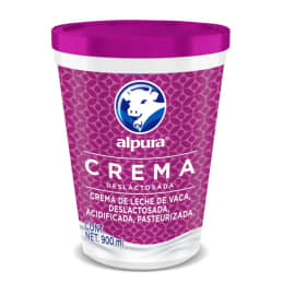 Crema Alpura  deslactosada de 900 ml