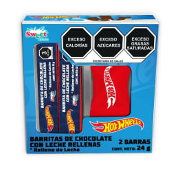 Barras de chocolate Sweet Hot Wheels con sorpresa 2 pzas