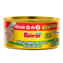 Atún Dolores  aleta amarilla en agua con aceite 295 g