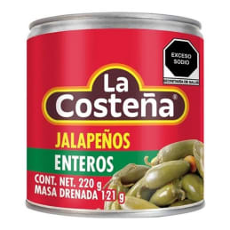 Chiles jalapeños La Costeña  enteros en escabeche 220 g