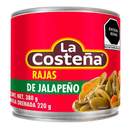 Rajas de jalapeño La Costeña  en escabeche 380 g