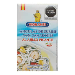 Angulas de surimi Vigilante  con camarones al ajillo picante 110 g