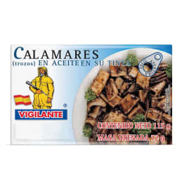 Calamares Vigilante  trozos en aceite en su tinta 115 g