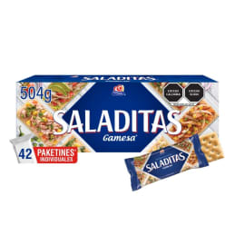 Galletas Gamesa Saladitas 42 paketines individuales de 12 g c/u