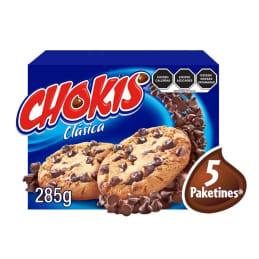 Galletas Gamesa Chokis clásica con chispas sabor chocolate 5 paketines de 57 g c/u