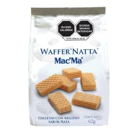 Galletas Mac´Ma Waffer Natta con relleno sabor nata 62 g