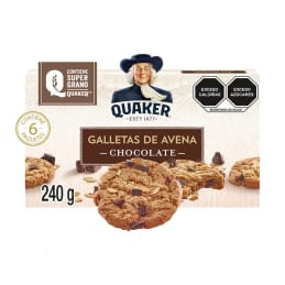 Galletas de avena Quaker  chocolate 6 paquetes de 40 g c/u