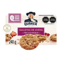 Galletas de avena Quaker  con frutos rojos 6 paquetes de 40 g c/u