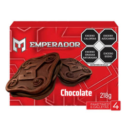 Galletas Gamesa Emperador tipo sándwich con relleno sabor a chocolate 24 pzas