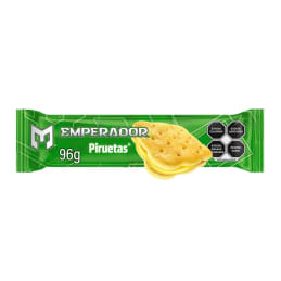 Galletas Gamesa Emperador Piruetas relleno sabor limón 96 g