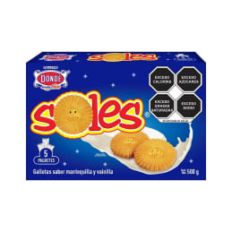 Galletas Dondé Soles mantequilla y vainilla 500 g