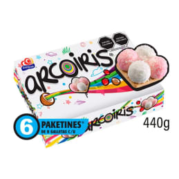 Galletas Gamesa Arcoíris sabor fresa con merengue sabor vainilla y coco 440 g