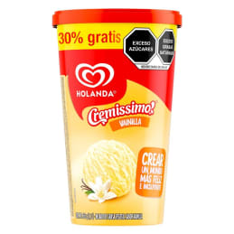 Helado Holanda Cremissimo sabor vainilla 1.3 l