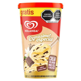 Helado Holanda  cremissimo especial sabor vainilla con chocho chips 1.3 l