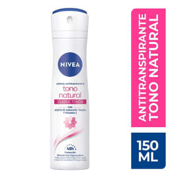 Antitranspirante Nivea  aclarado natural classic touch en aerosol 150 ml