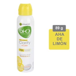 Antitranspirante Garnier Bí O clarify aha de limón en aerosol 150 ml