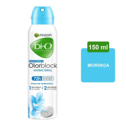 Antitranspirante Garnier Bí O olorblock antibacterial en aerosol para dama 150 ml