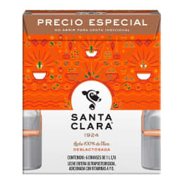 Leche Santa Clara  deslactosada 6 pzas de 1 l c/u