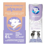 Leche Alpura  deslactosada light 6 pzas de 1 Litro c/u