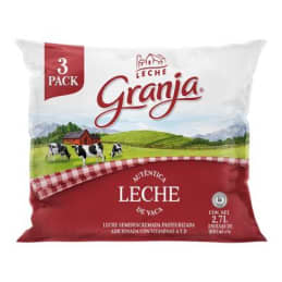 Leche de vaca Granja  3 bolsas de 900 ml c/u