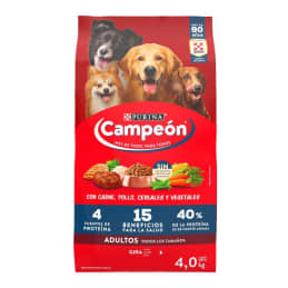 Alimento para Perro Purina Campeón Adultos Todos los Tamaños Carne 4 Kg