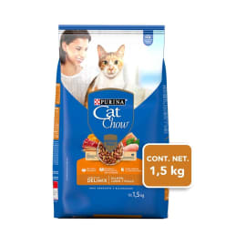 Alimento para Gato Purina Cat Chow Adultos Delimix Sabor Salmón Carne y Pollo 1.5 kg