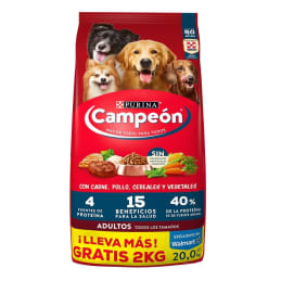 Alimento para Perro Purina Campeón Carne Todo Los Tamaños 20 kg