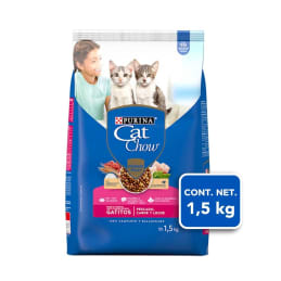 Alimento para Gato Purina Cat Chow Gatitos Pescado Carne y Leche 1.5 kg