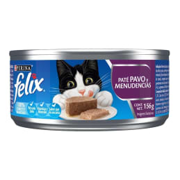 Alimento para Gato Felix  Sabor Paté de Pavo y Menudencias 156 g