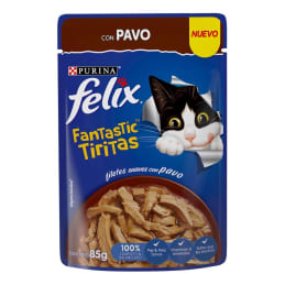 Alimento para Gato Felix Fantastic Tiritas con Pavo 85 g