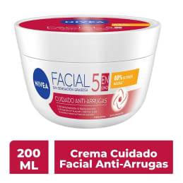 Crema facial Nivea  5 en 1 cuidado anti-arrugas 200 ml