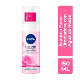 Agua micelar Nivea Micell Air agua de rosas espuma limpiadora 150 ml