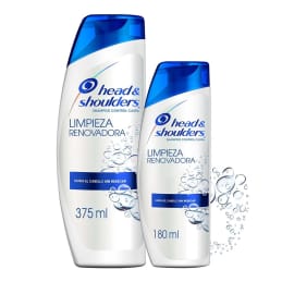 Kit Shampoo Head & Shoulders Limpieza renovadora 375 ml +  180 ml