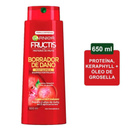 Shampoo Garnier Fructis borrador de daño post química 650 ml