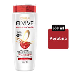 Shampoo 2 en 1 L’Oréal Elvive reparación total 5 cabello dañado 680 ml