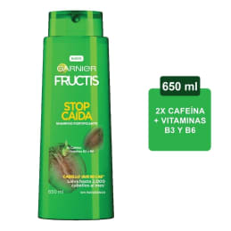 Shampoo Garnier Fructis stop caída cafeína + vitaminas 650 ml