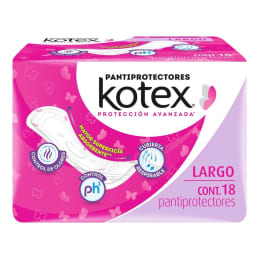 Pantiprotectores Kotex  largos 18 pzas