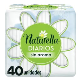 Protectores diarios Naturella  sin aroma regular 40 pzas