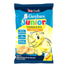 Alimento para niños Gerber Junior etapa 4 tostaditas de arroz sabor a queso 20 g