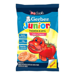 Alimento para niños Gerber Junior etapa 4 tostaditas de arroz sabor a tomate 20 g