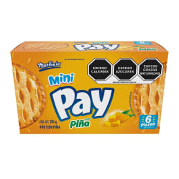 Mini pay Marinela  con piña 6 pzas de 55 g c/u